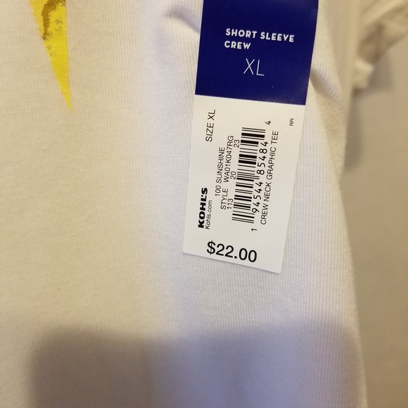 NWT, APT 9 Graphics T,short sleeve crew,sunshine - Picture 8 of 8